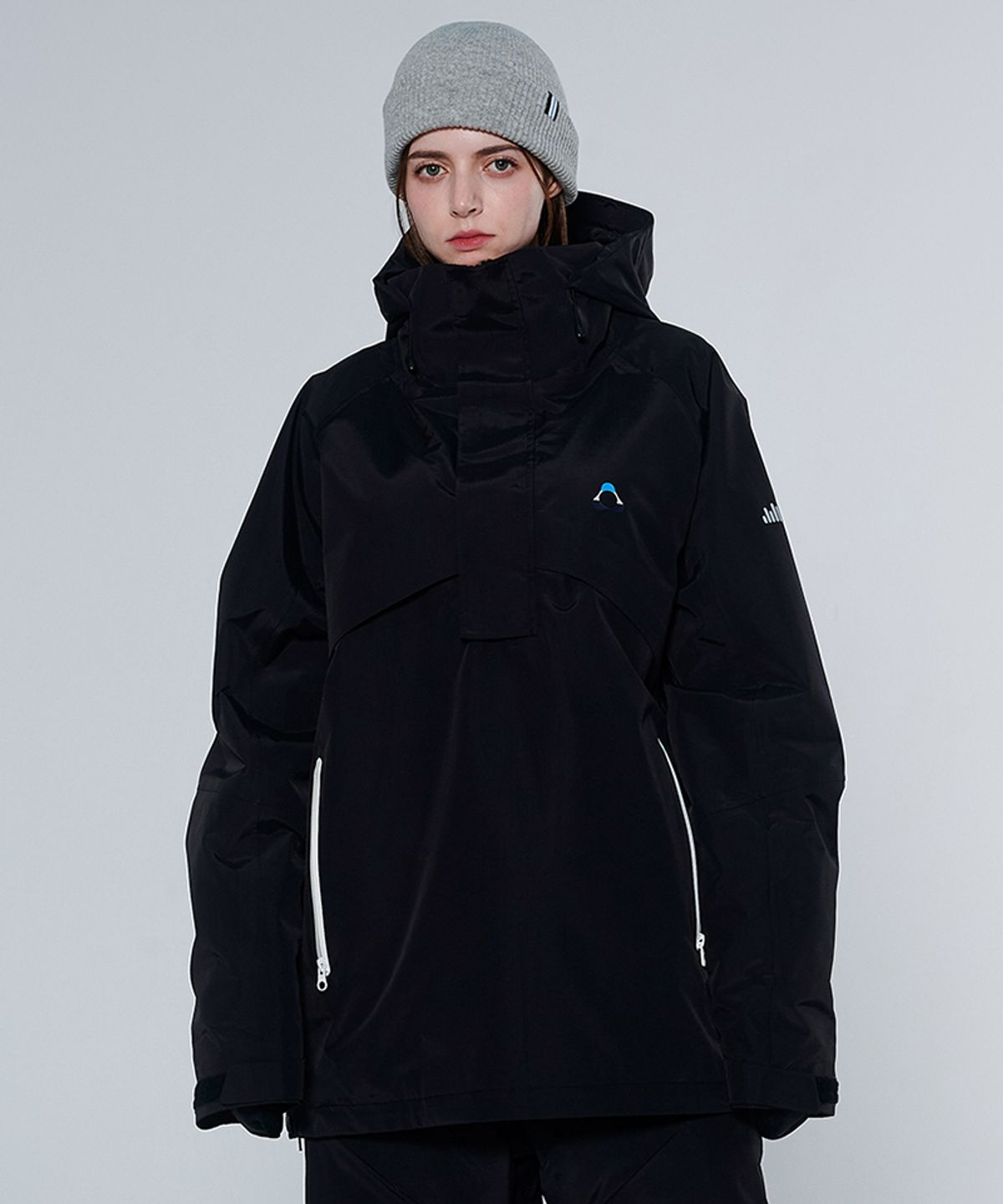 돌아우터웨어(DOLL OUTERWEAR) [DOLL X DUMDIDUM] 2425 스피카 보드복 아노락 자켓 BLACK 남녀공용