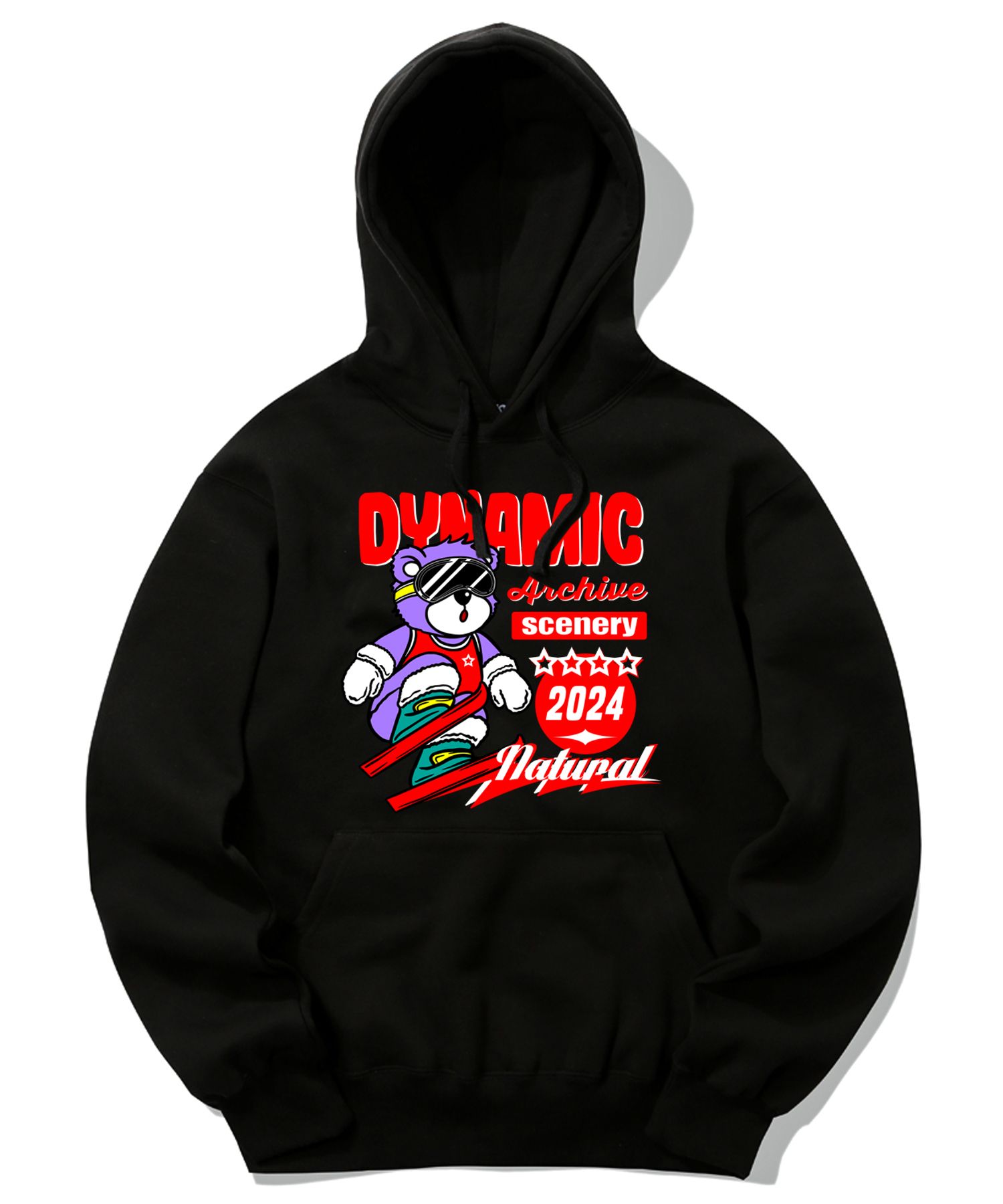 TRIPSHION SKI PLAYER BEAR グラフィック フーディー 9colors MUSINSA公式 | TRIPSHION SKI PLAYER BEAR GRAPHIC HOODIE - RED
