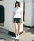 우먼즈 히든 밴딩 쇼트 슬랙스 [미디엄 그레이]