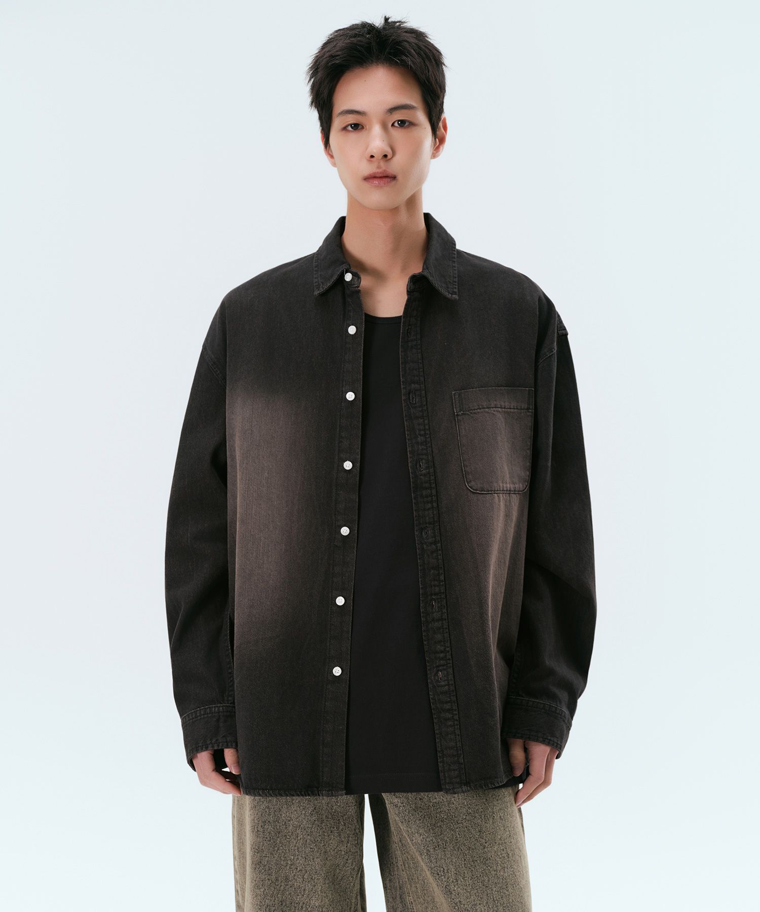 ★MUSINSA STANDARD★ Big Brush Oversized Denim Shirt Yellow MUSINSA | MUSINSA STANDARD Big Brush Oversized Denim Shirt