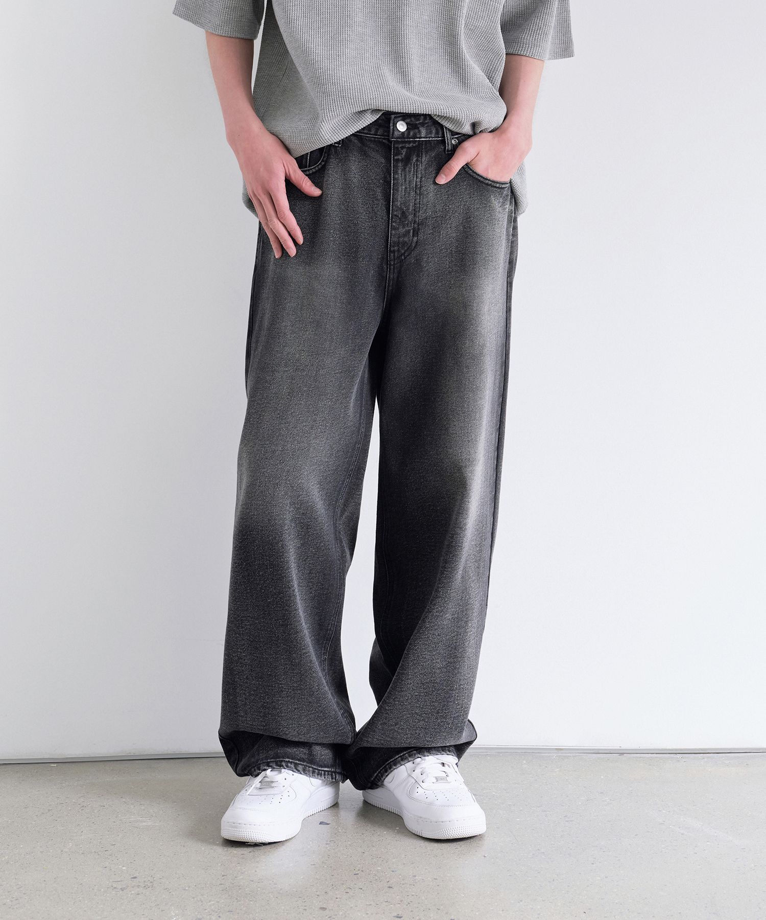★MUSINSA STANDARD★ Scrub washed wide denim pants light ind MUSINSA | MUSINSA STANDARD Scrub Washed Wide Denim Pants
