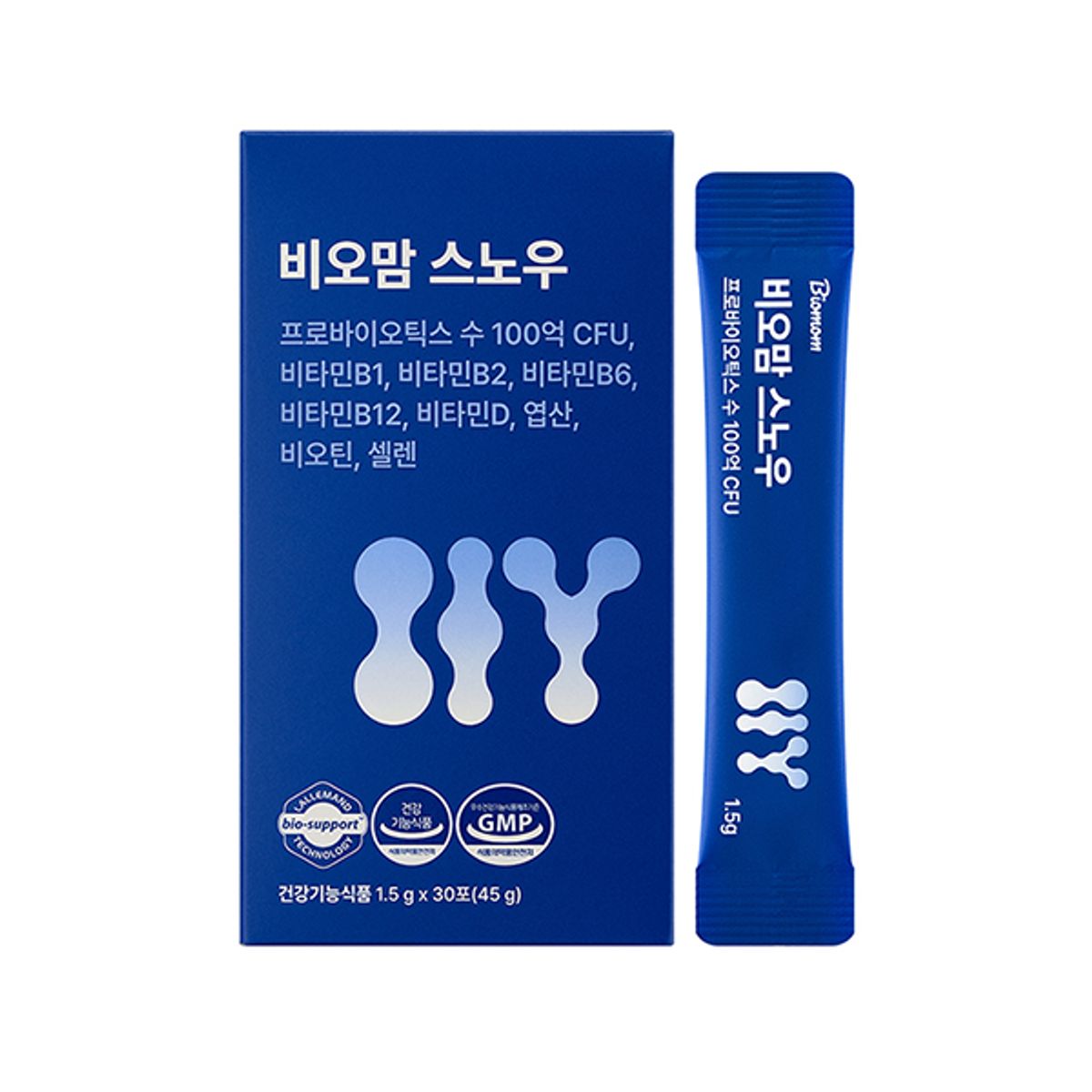 비오맘(BIOMOM) 비오맘스노우(30일분) 100억유산균+비타민8종 12개월성인