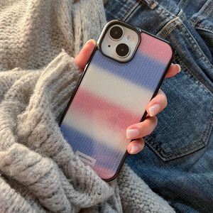 (+맥세이프) 스파클링니트 에폭시범퍼 케이스 (블루핑크) - 아이폰/갤럭시