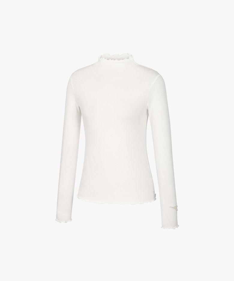 엣지 셔링 티셔츠 우먼 OFF WHITE
