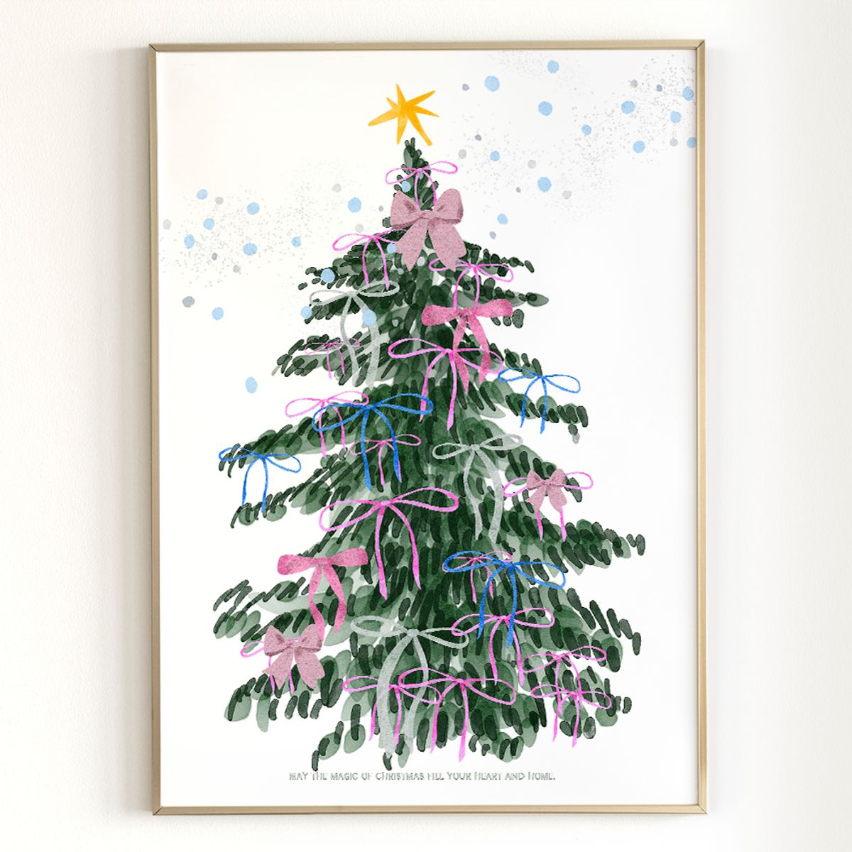 아트밀(ARTMILL) 홀리데이 리본트리 포스터액자 30종 - C88 Twinkling Tree
