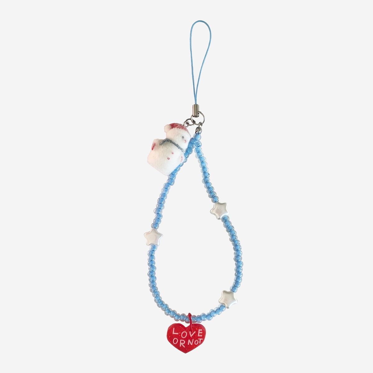 러브오낫(LOVE OR NOT) 비즈스트랩/키링앤톡 Snowman-Sky Beads Strap/Keyring&Tok