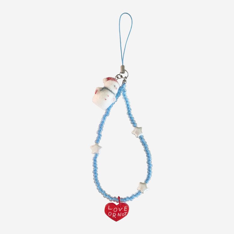 비즈스트랩/키링앤톡 Snowman-Sky Beads Strap/Keyring&Tok