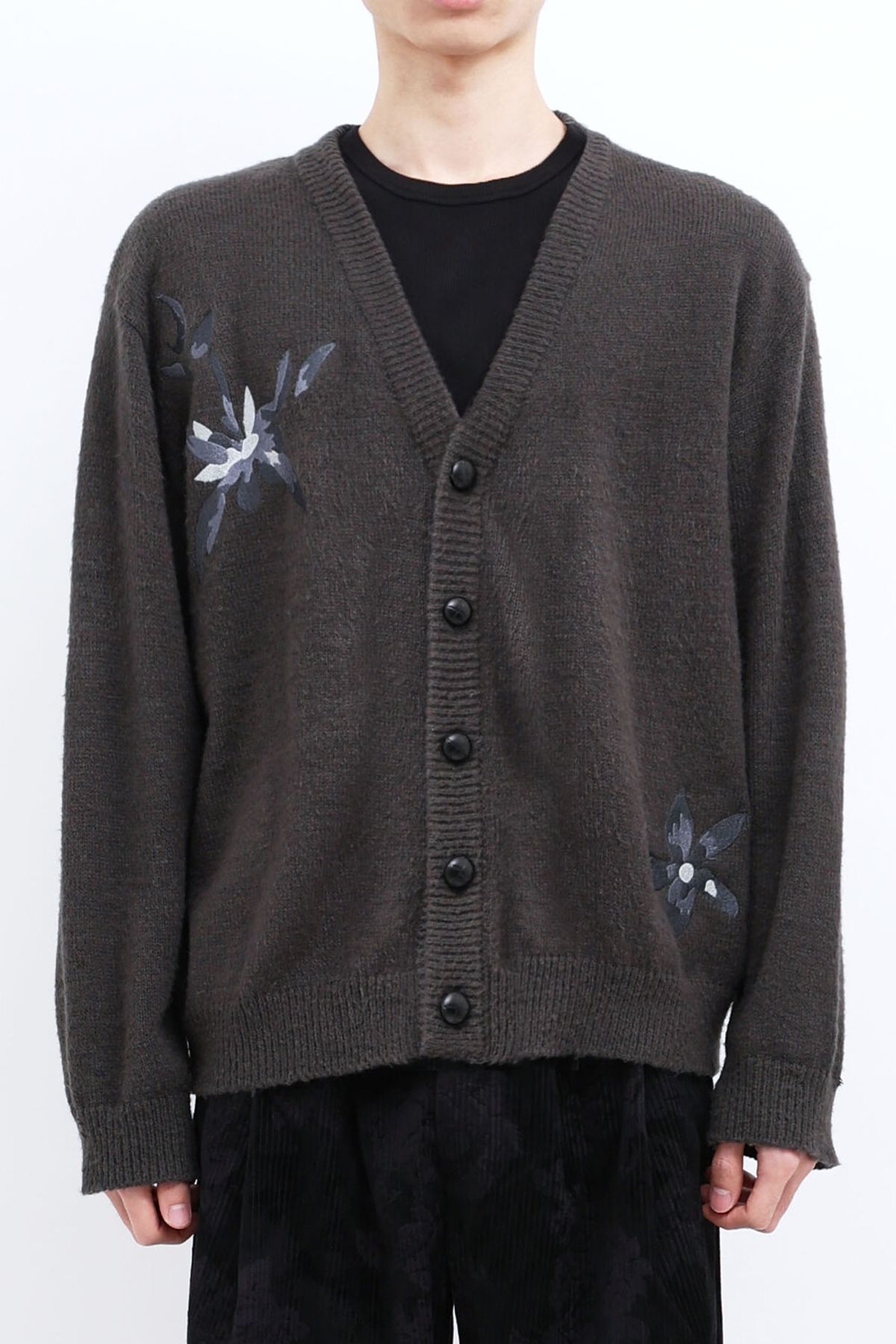 음양(EYC) Flower Embroidery Cardigan(deepgreen)
