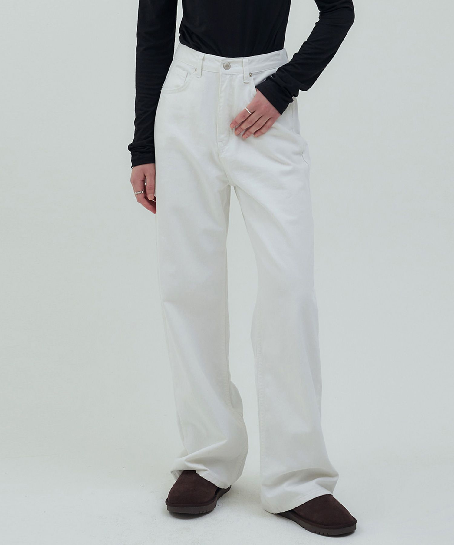 ●muahmuah● Classic Color Washing Cotton Pants White _MUP22 MUSINSA | MUAHMUAH Classic Color Washing Cotton Pants [White]