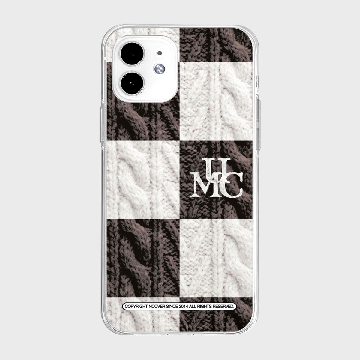 앤커버(NCOVER) UMC KNIT CHECKERBOARD-BROWN(젤리)