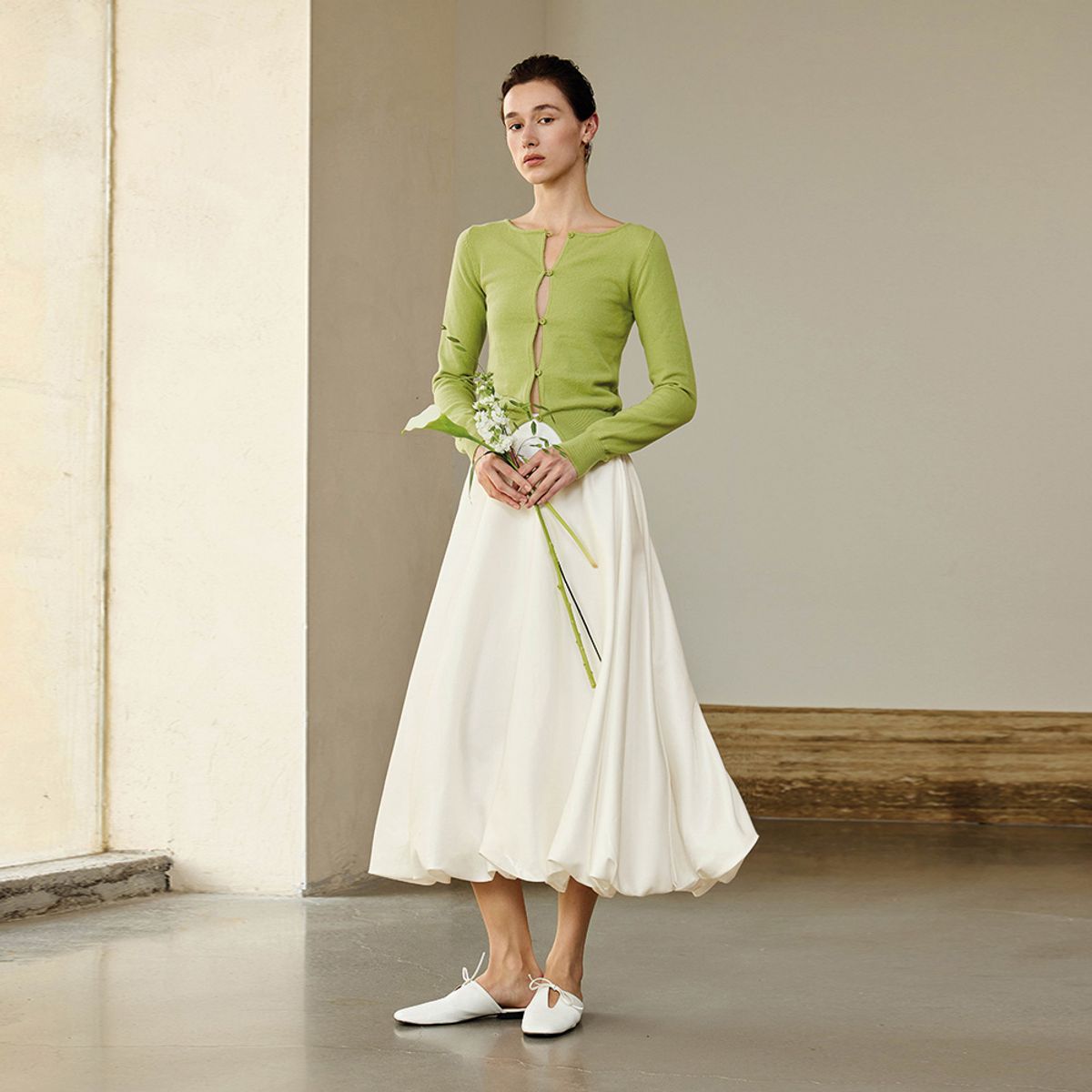 와이와이아이엠(YYIAM) YY_Satin bud skirt_3 color