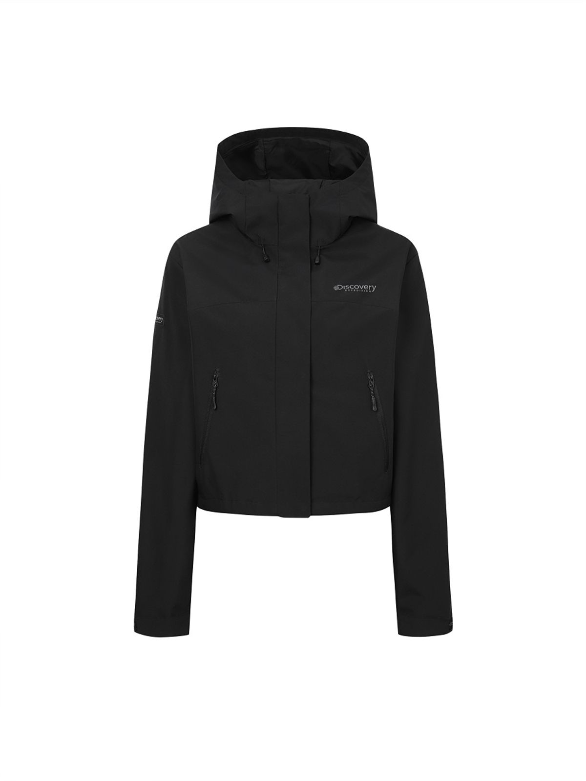디스커버리 익스페디션(DISCOVERY EXPEDITION) 베르텍스 여성 크롭 자켓 (BLACK)