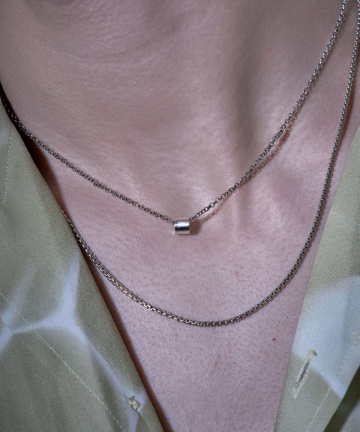 에이지47(AG47) N.è-N-22 Round Box Chain Necklace