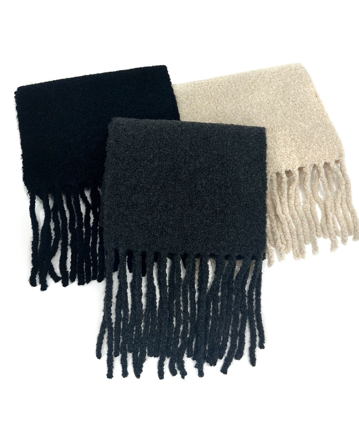 기철(KICHUL) BOUCLE WOOL MUFFLER (3 COLOR)