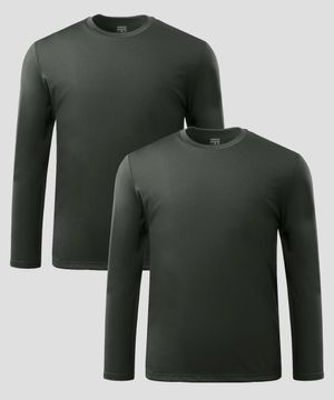 [2PACK] 경량 쿨론 라운드 긴팔 티셔츠 AR-214 (6컬러)