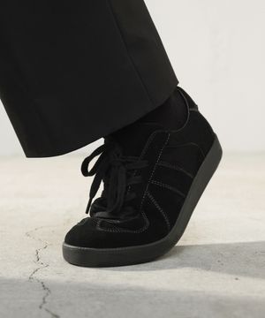 5IN HI 스웨이드 독일군 스니커즈 키높이 버전 - 매트블랙