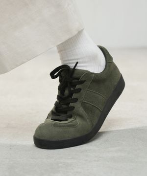 5IN HI 스웨이드 독일군 스니커즈 키높이 버전 - 올리브그린