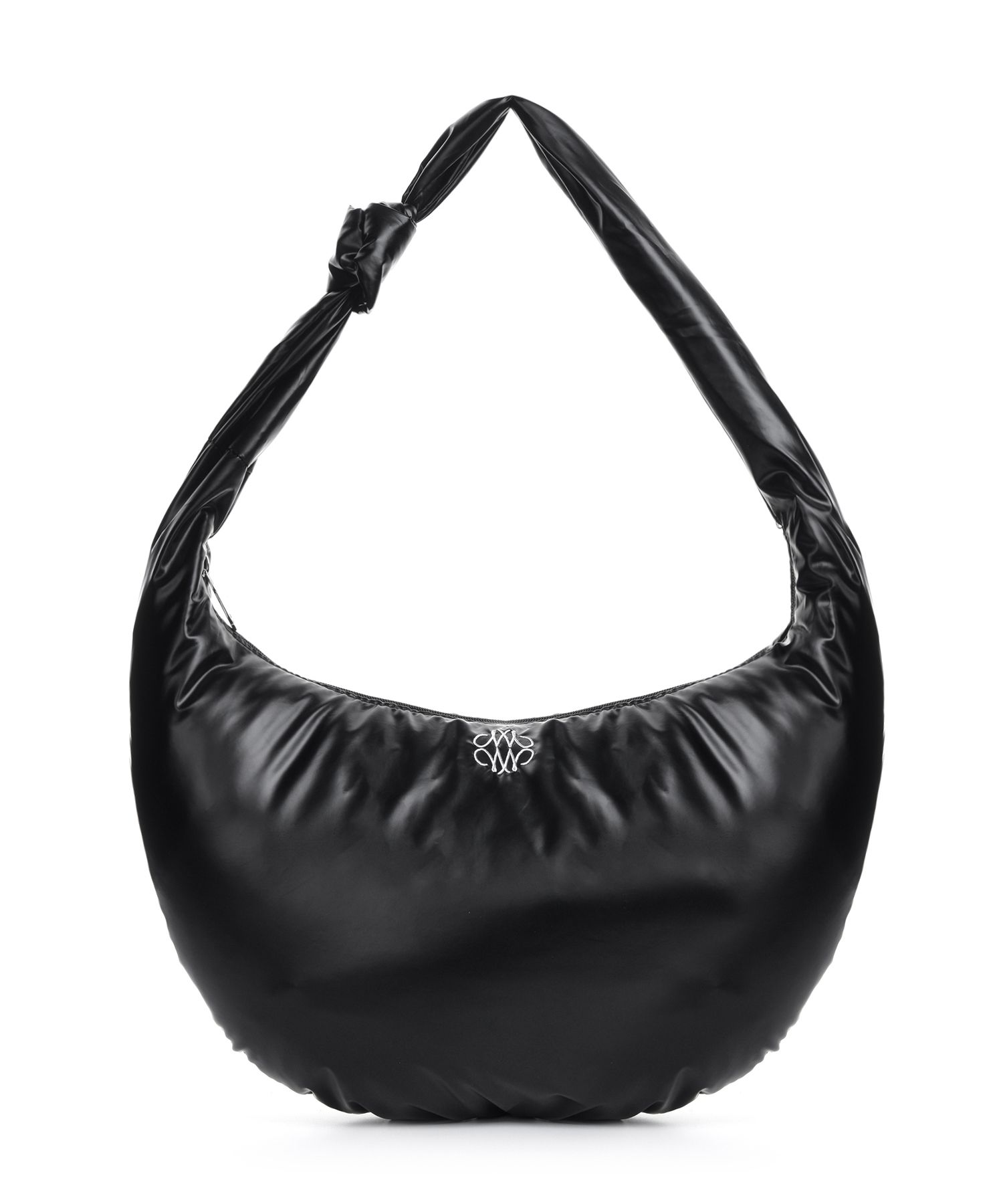 MUSINSA | NICK&NICOLE NICOLE GLOSSY SHOULDER KNOT BAG_BLACK
