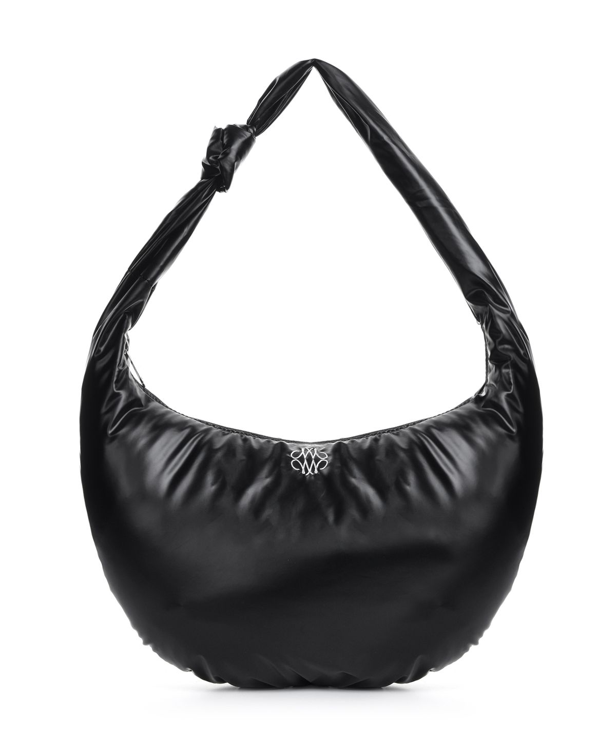 닉앤니콜(NICK&NICOLE) NICOLE GLOSSY SHOULDER KNOT BAG_BLACK