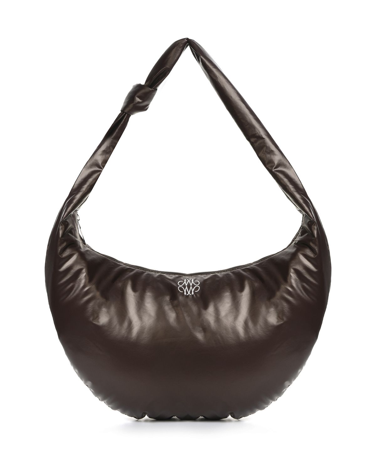 닉앤니콜(NICK&NICOLE) NICOLE GLOSSY SHOULDER KNOT BAG_BROWN