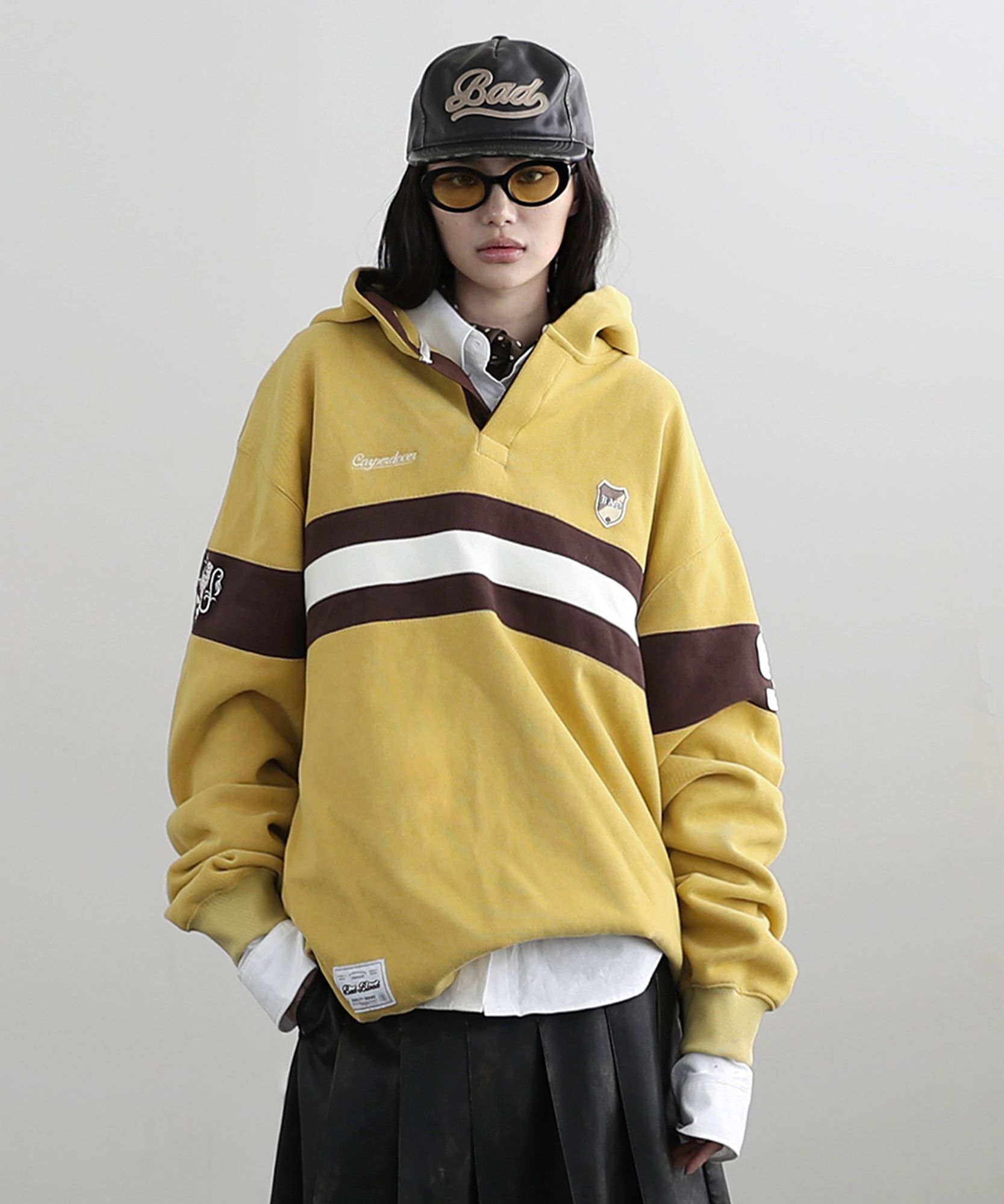 BADBLOOD ♥ Badblood Sports Rugby Hoodie MUSINSA | BADBLOOD Badblood Sports Rugby Hoodie - Mustard