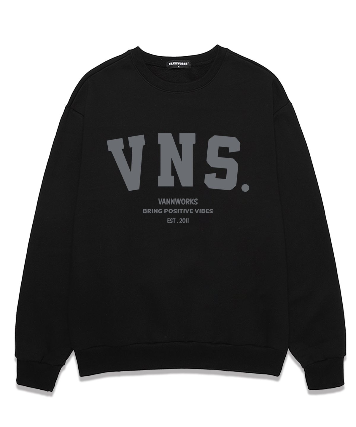 밴웍스(VANNWORKS) VNS 아치 로고 스웨트셔츠 (VS0015) 블랙