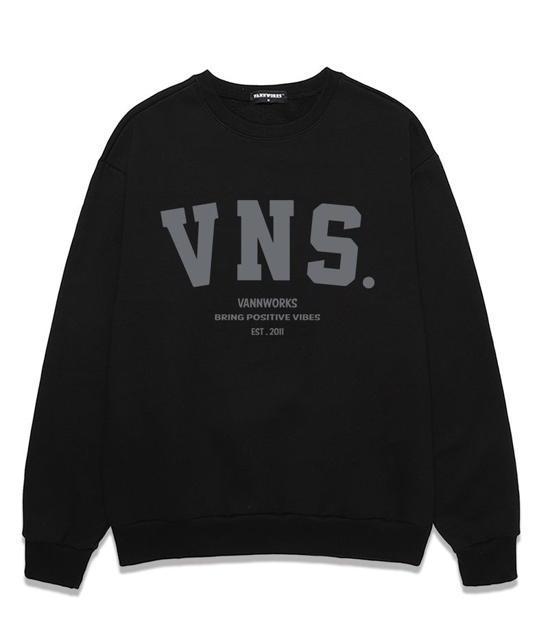 VNS 아치 로고 스웨트셔츠 (VS0015) 블랙