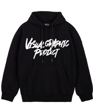 그래피티 로고 후드 블랙