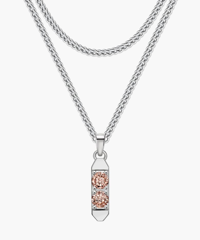 Silver 베넷스틱 투라인 목걸이
