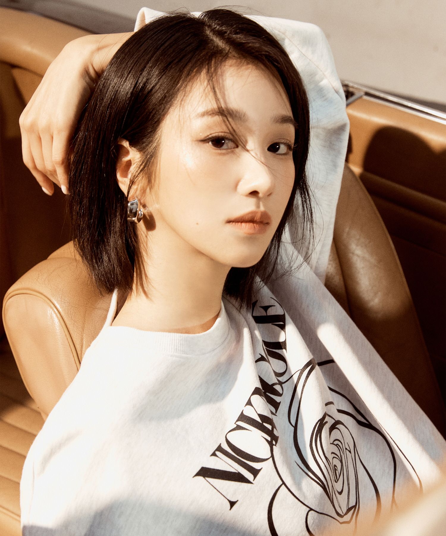 MUSINSA公式 | NICK&NICOLE NICOLE ROSE PRINTING SWEATSHIRT_MELANGE