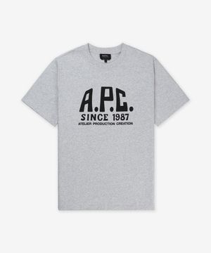 프린트 라벨 반소매 티셔츠 - 헤더 그레이 / COHBUM26442PLA