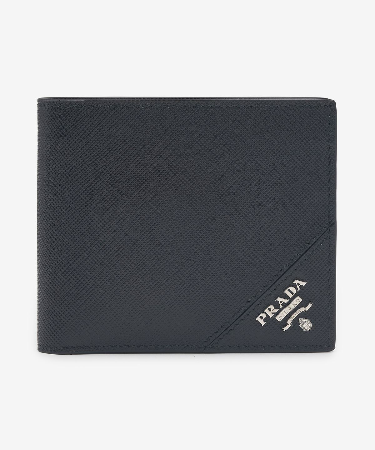 折りたたみ財布 PRADA Silver Triangle Logo Card Holder Black 2MO513QMEF0002 MUSINSA | PRADA Silver Triangle Logo Card Holder - Black