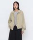 우먼즈 RN 하이 넥 셔링 블루종 재킷 [라이트 베이지]