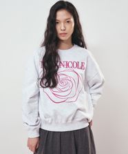 MUSINSA NICK NICOLE VOLUME NICOLE ROSE SWEATSHIRT MELANGE PINK