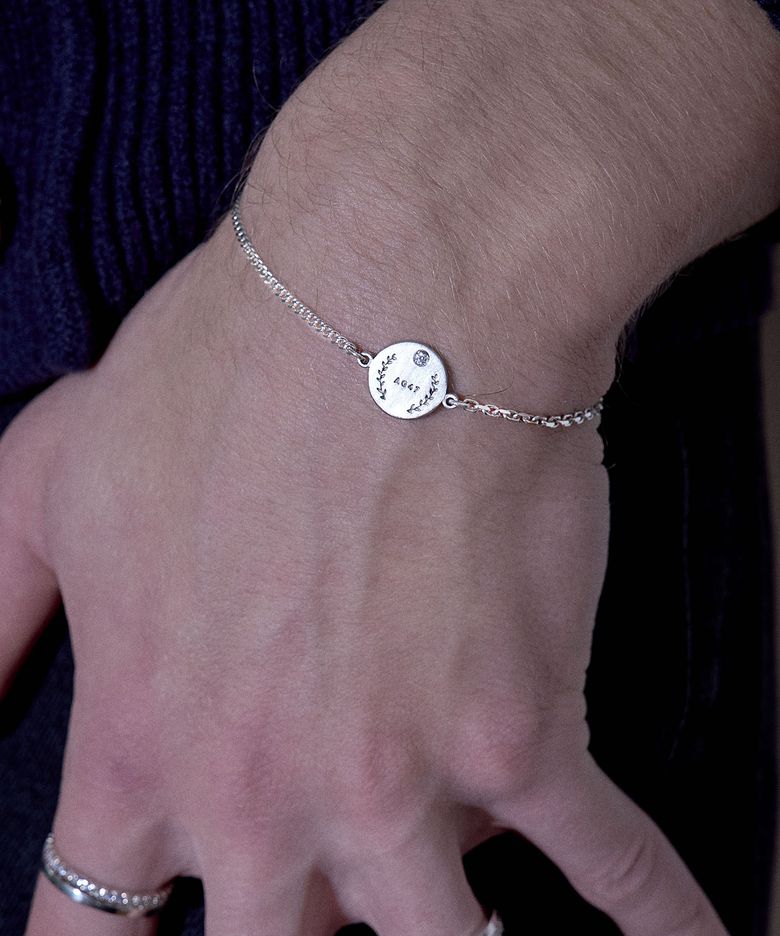 N.è-B-04  Cubic Two Chain Mixed Bracelet