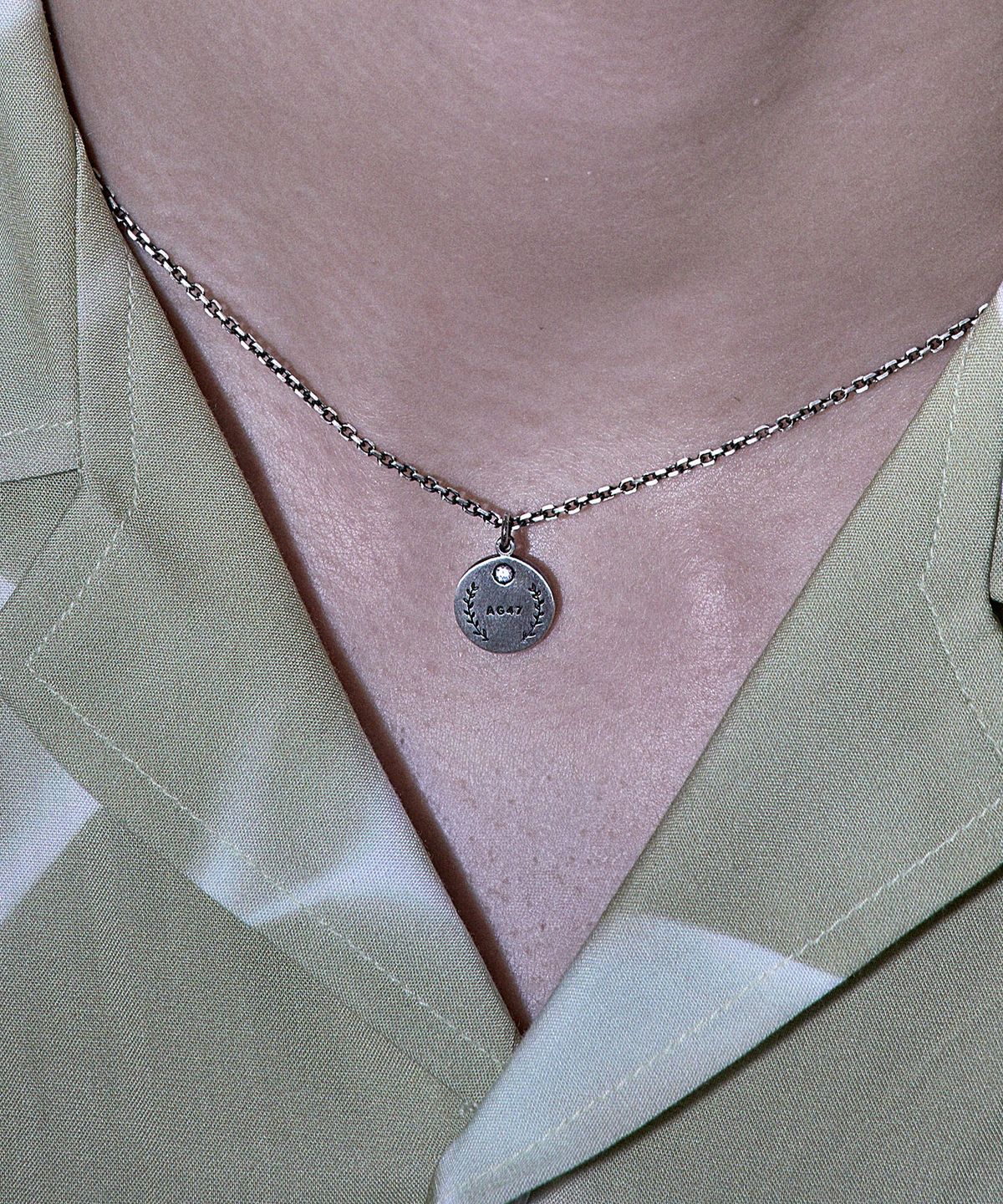 에이지47(AG47) N.è-N-03 Antique Simple Cubic Necklace