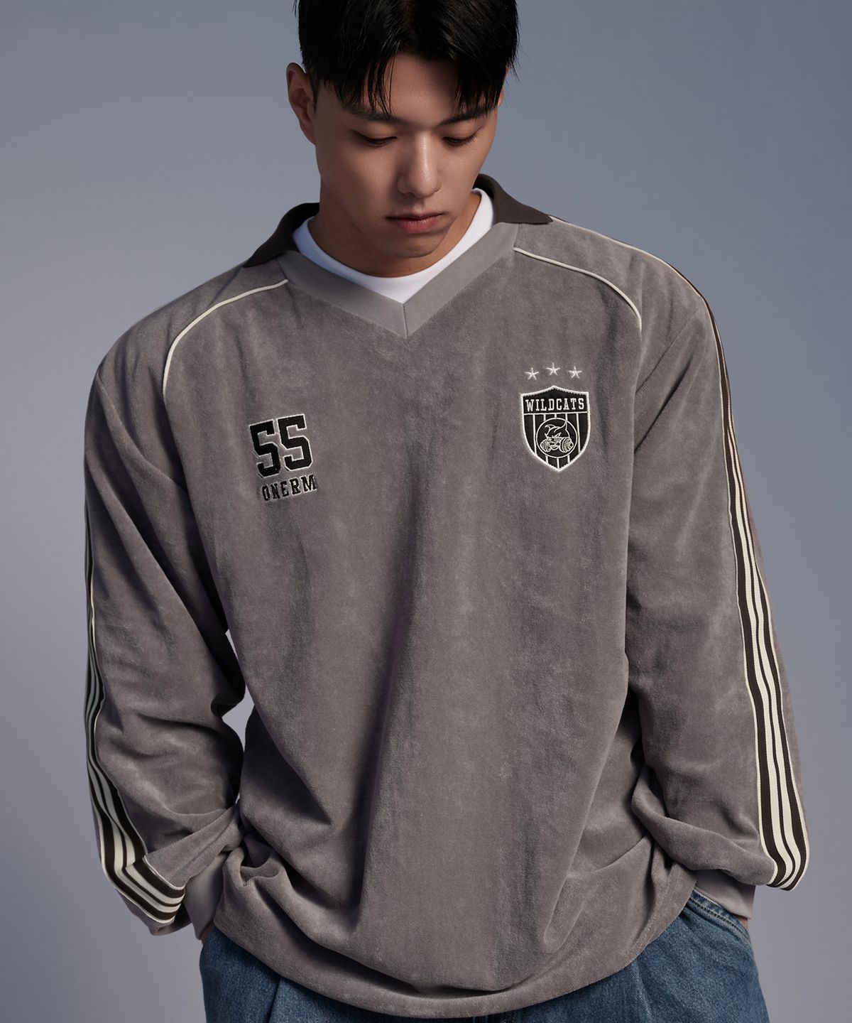 원알엠(ONERM) 헤리티지 테리 풋볼 져지 Gray