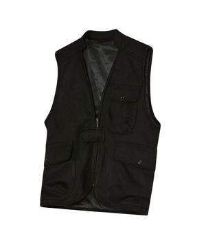 87-STAN146 헤비 포켓 포인트 스웨이드 베스트 블랙