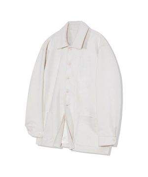 87-STAN154 와이 스티치 스웨이드 하프 자켓 아이보리
