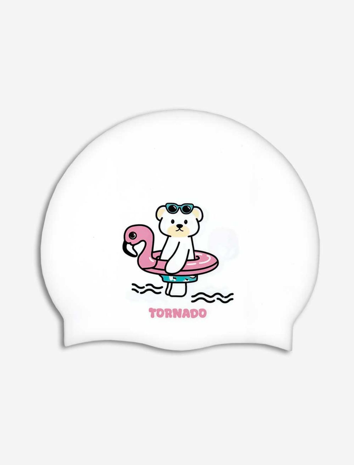 토네이도스포츠(TORNADOSPORTS) 플라밍고튜브 실리콘 수모 화이트핑크