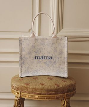 베이비 블루 마마 뜨왈 데일리 캔버스 백