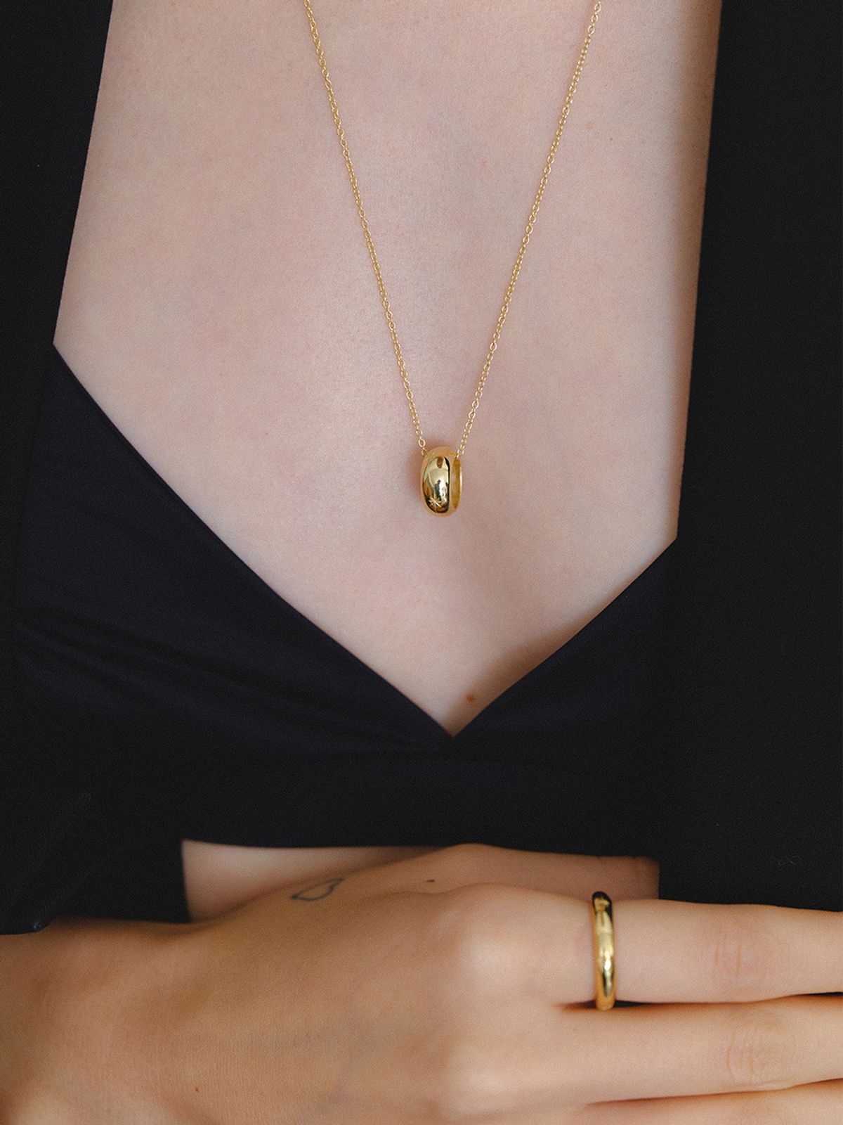 리엔느와르(leeENoir) Snowflake Necklace (2color)