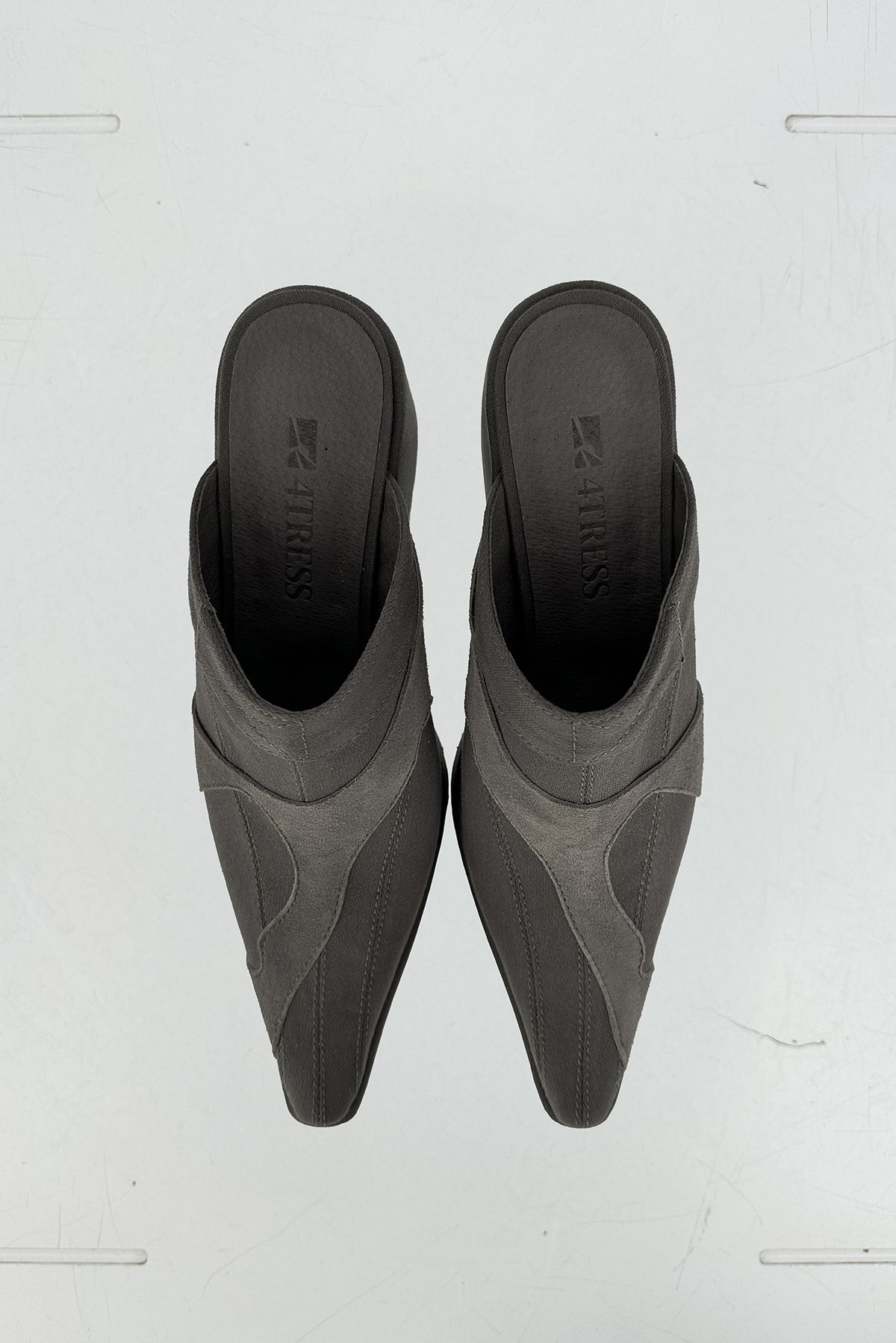 포트리스(4TRESS) PLATFORM WEDGE MULES 01 GRAY