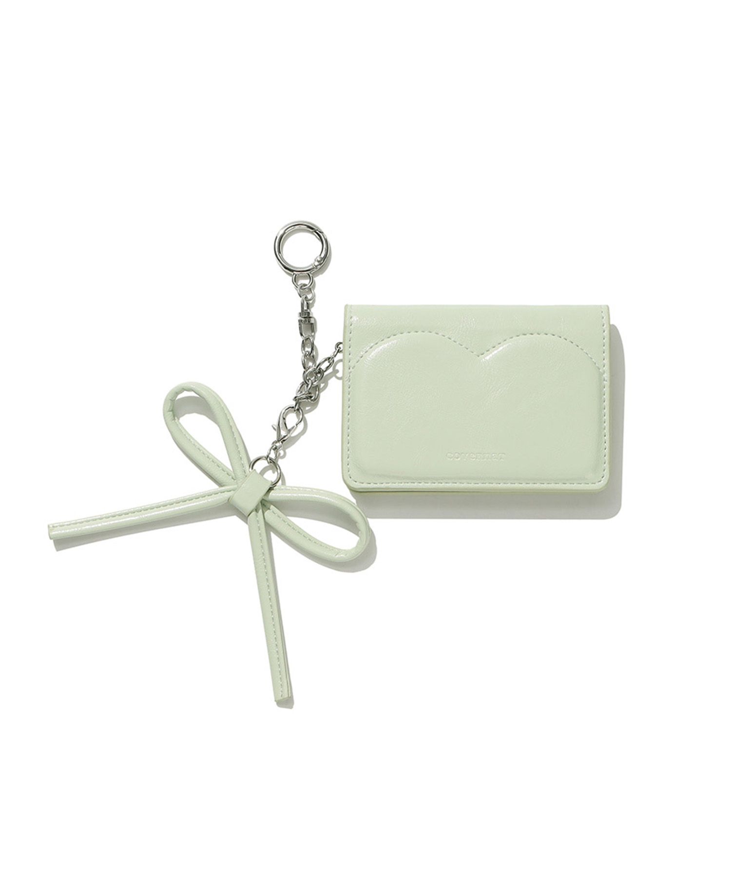カードケース・名刺入れ COVERNAT Clover heart keyring card wallet 5JH466 MUSINSA | COVERNAT WOMAN Clover Heart Keyring Card Wallet Mint