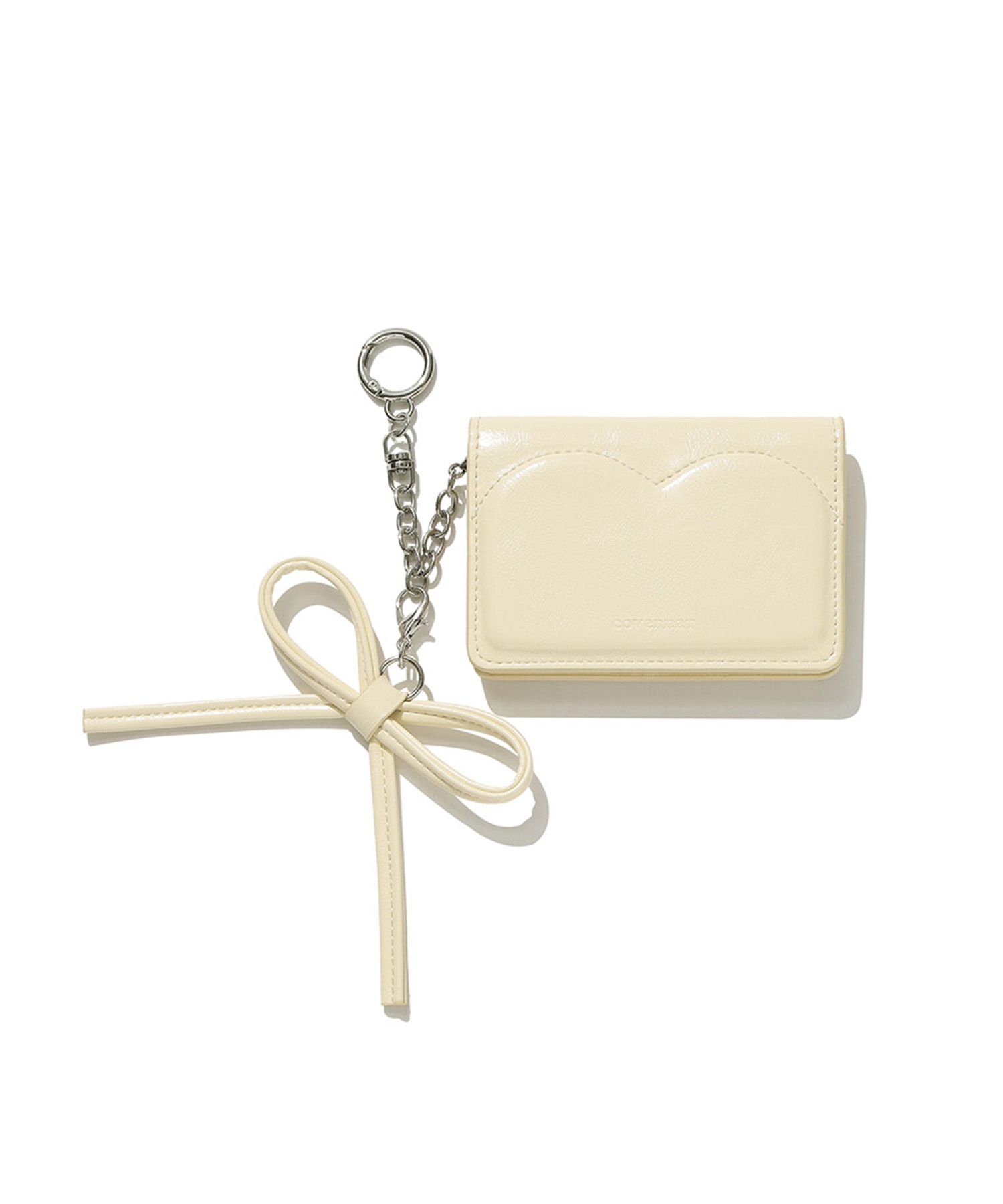 COVERNAT WOMAN ■ Clover Heart Keyring Card Wallet MUSINSA | COVERNAT WOMAN Clover Heart Keyring Card Wallet Butter