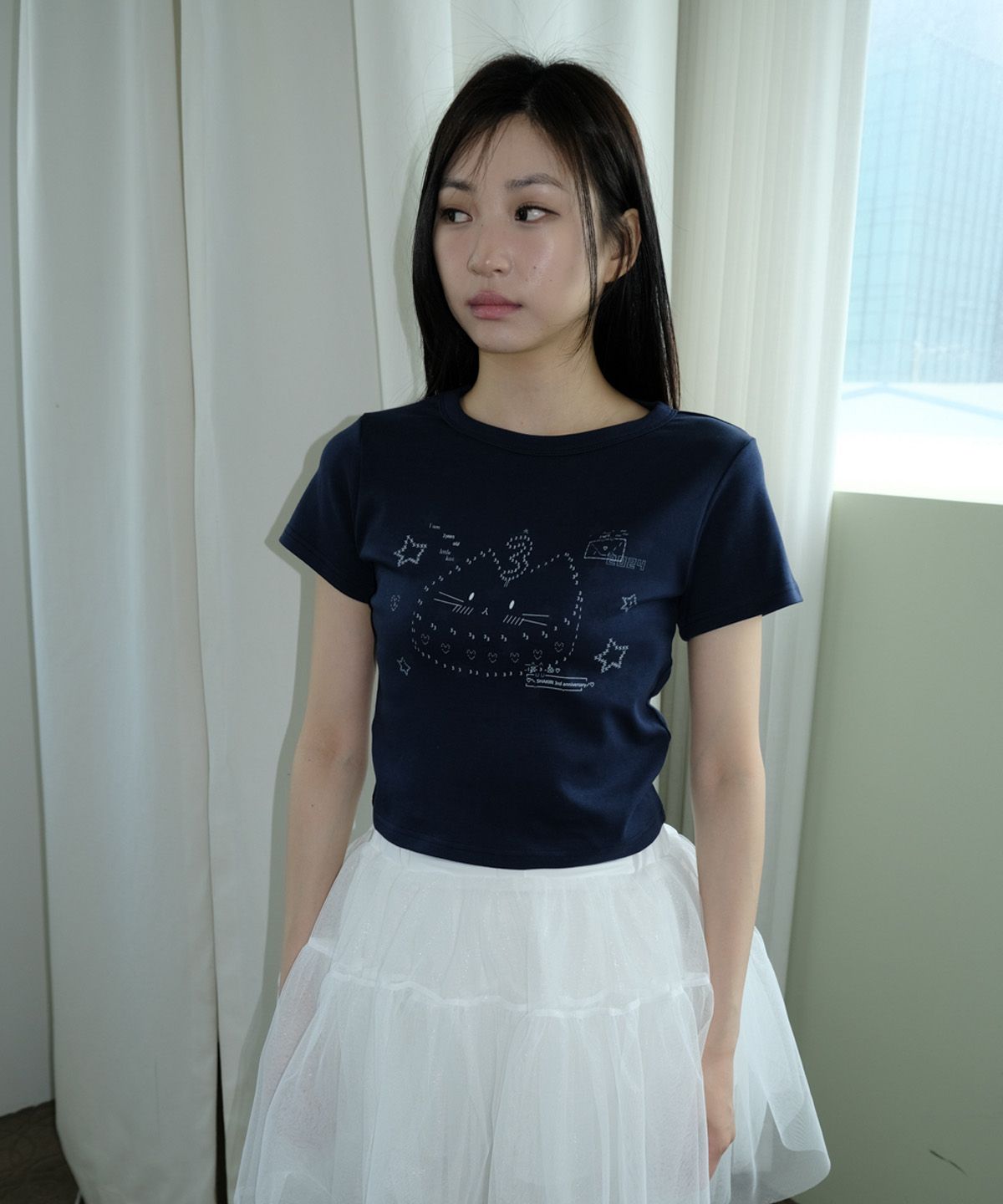 샤키리(SHAKIRI) Birthday Kiri Top_Navy