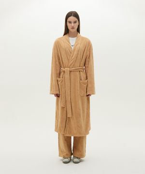 Terry logo pattern bathrobes