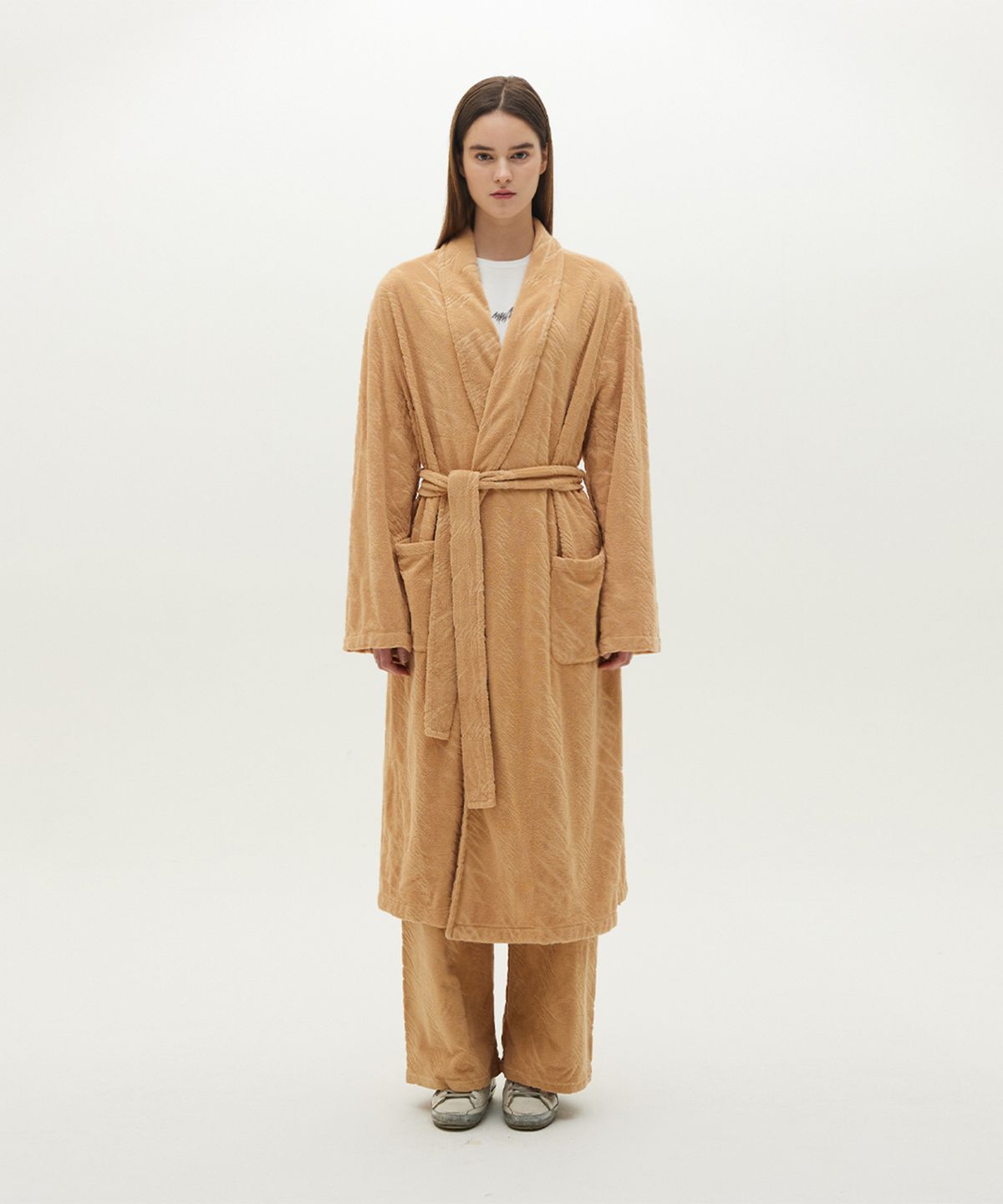 므아므(MMAM) Terry logo pattern bathrobes