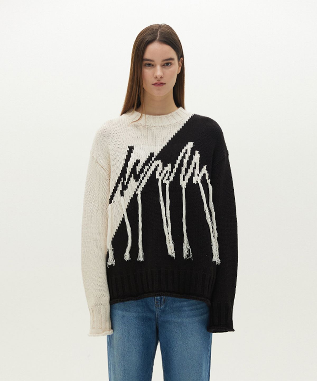 므아므(MMAM) Signature logo oblique knit