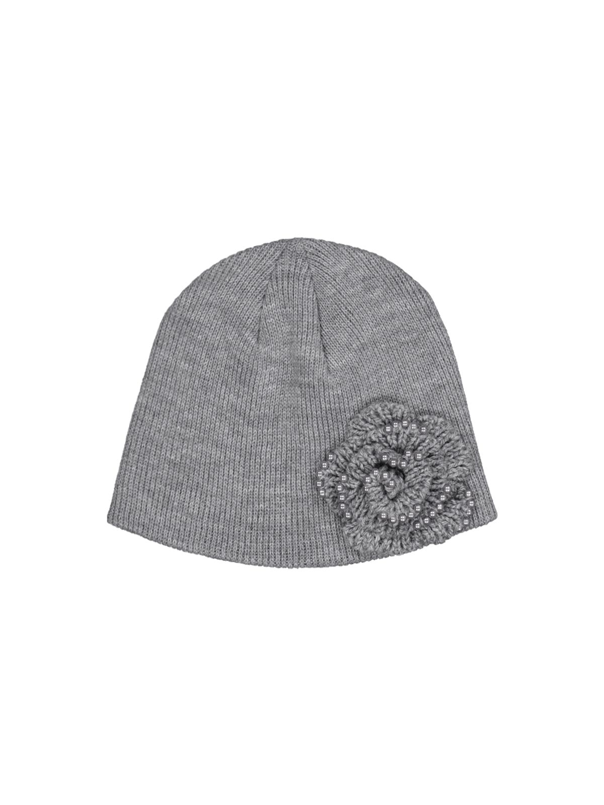 셋업이엑스이(SETUP-EXE) PEARL CORSAGE BEANIE / MELANGE GRAY
